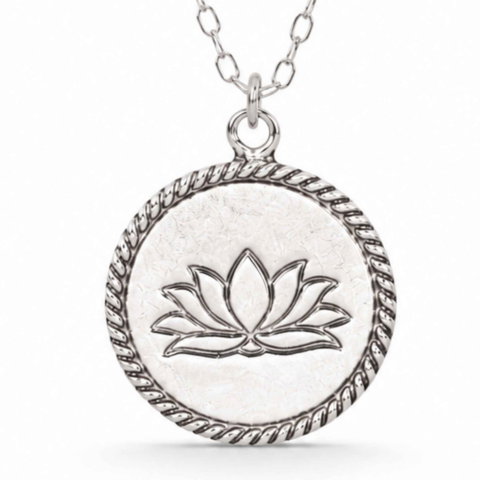 Protectie - Colier Floare de Lotus din Argint 925 – Echilibru Interior si Renastere Spirituala