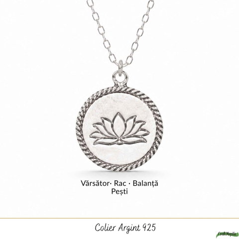 Colier Floare de Lotus din Argint 925 – Echilibru Interior si Renastere Spirituala [4]