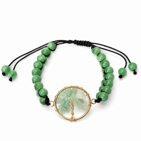 Bratara cu Aventurin Verde si Arborele Vietii – Prosperitate, Armonie si Noroc [6]