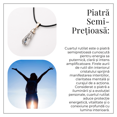 Colier Cuart Rutilat în Varf – Claritate, Putere Interioara si Energie Amplificata [5]