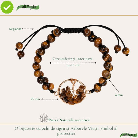 Bratara cu Ochi de Tigru si Arborele Vietii – Curaj, Protectie si Incredere [3]