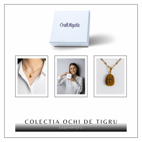 Bijuterie cu Energie si Credinta – Ochi de Tigru si Cruce [7]