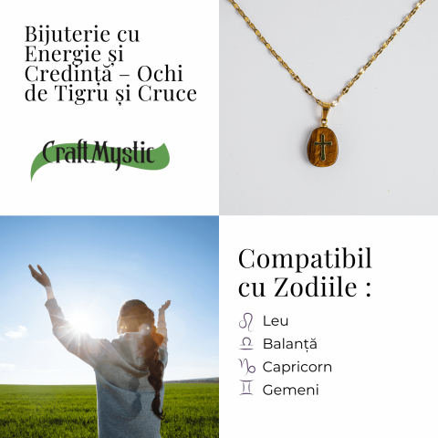 Bijuterie cu Energie si Credinta – Ochi de Tigru si Cruce [4]
