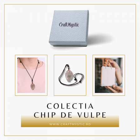 Colier cu pandantiv chip de vulpe din cristal vindecator Flourit verde [2]