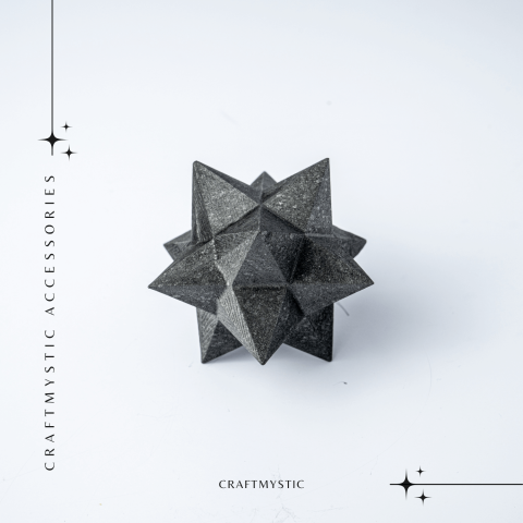 Merkaba din Shungit Natural 7.8 cm – Stea Sacra de Protectie Energetica si Armonie Interioara [6]