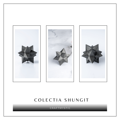 Merkaba din Shungit Natural 7.8 cm – Stea Sacra de Protectie Energetica si Armonie Interioara [7]