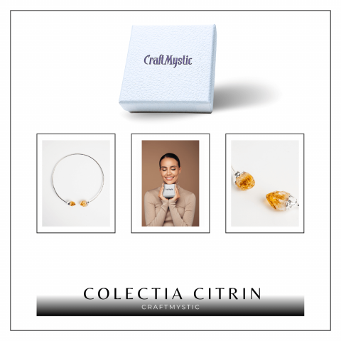 Colier Choker Cu Citrin Natural - Protectie, Prosperitate si Energie Pozitiva [6]