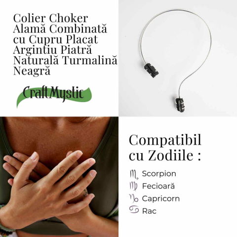 Colier Choker Turmalina Neagra - Protectie Energetica si Echilibru [3]