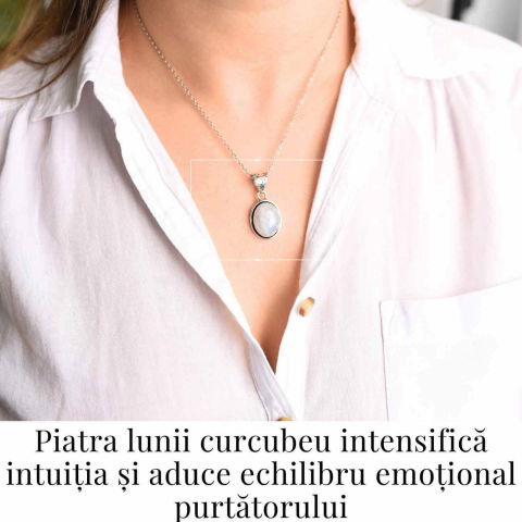 Colier cu Piatra Lunii Curcubeu - Armonie si Claritate Interioara [1]