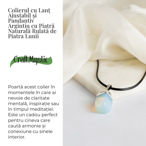 Colier cu piatra rulata de Piatra Lunii – Incredibil echilibru emotional [2]