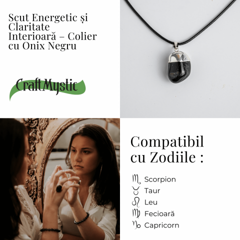 Colier cu Piatra Rulata de Onix Natural – Protectie si Forta [3]