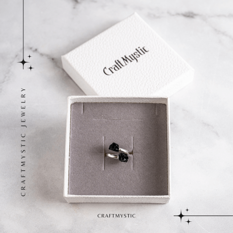 Simplitate cu vibratie puternica – Inel din dublu onix natural [6]