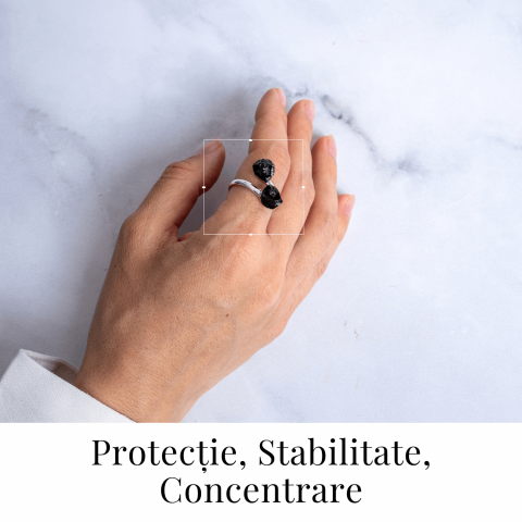 Simplitate cu vibratie puternica – Inel din dublu onix natural [1]