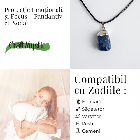 Protectie Emotionala si Focus – Pandantiv cu Sodalit [4]