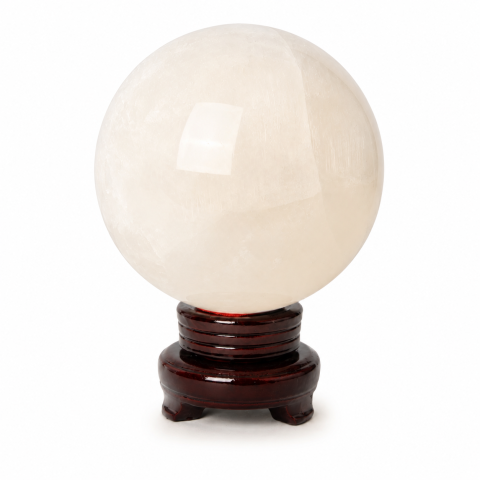 Protectie - Sfera din Selenit Natural 14.5 cm – Claritate, Purificare si Armonie Energetica