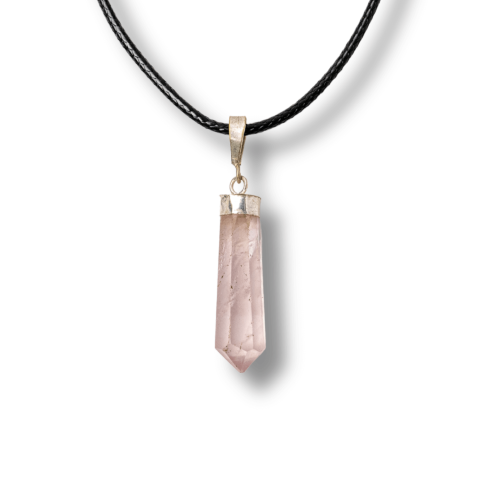 Capricorn - Colier Cuart Roz in Forma de Varf – Energie a Iubirii si Vindecare Delicata
