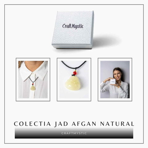 Colier Jad Afgan Natural cu Pandantiv Buddha Maitreya – Intelepciune si Protectie [7]