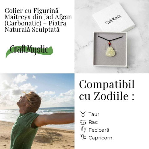 Colier Jad Afgan Natural cu Pandantiv Buddha Maitreya – Intelepciune si Protectie [3]
