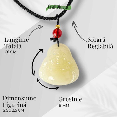 Colier Jad Afgan Natural cu Pandantiv Buddha Maitreya – Intelepciune si Protectie [4]