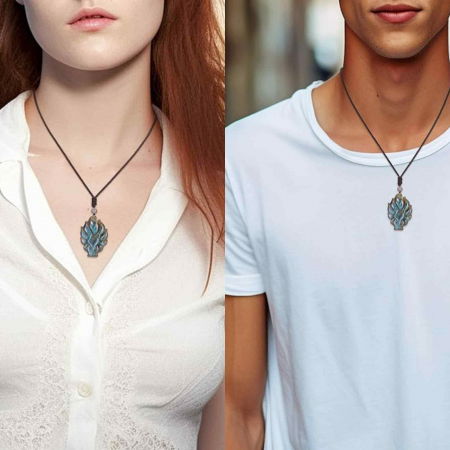 Colier cu Pandantiv Vulpita din Labradorit - Magia, Protectia si Intuitia [3]