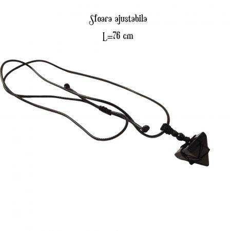 Colier Terapeutic din Obsidian sub Forma de Piramida [4]