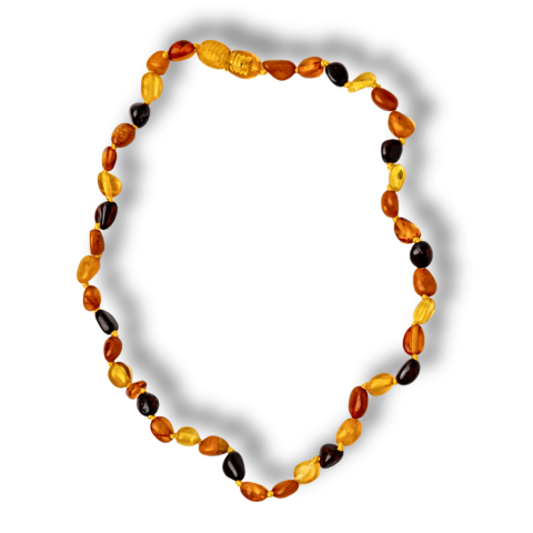 Colier Natural din Chihlimbar Multicolor – Galben si Maro Rosiatic pentru Protectie, Energie si Echilibru [0]