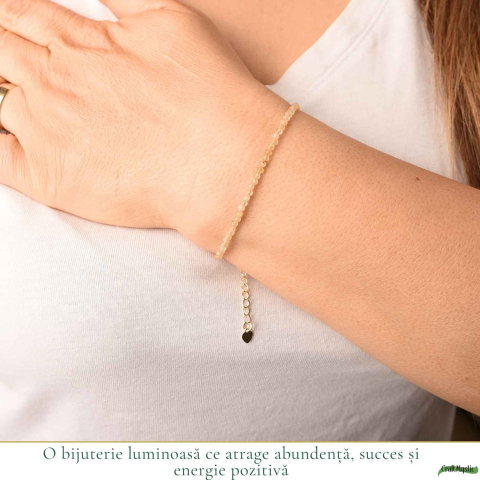Bratara Fina cu Citrin Fatetat 2 mm – Prosperitate si Energie Pozitiva [1]
