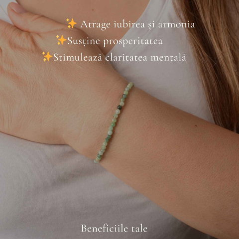 Bratara Fina cu Smarald Fatetat 3 mm – Iubire, Armonie si Prosperitate [2]