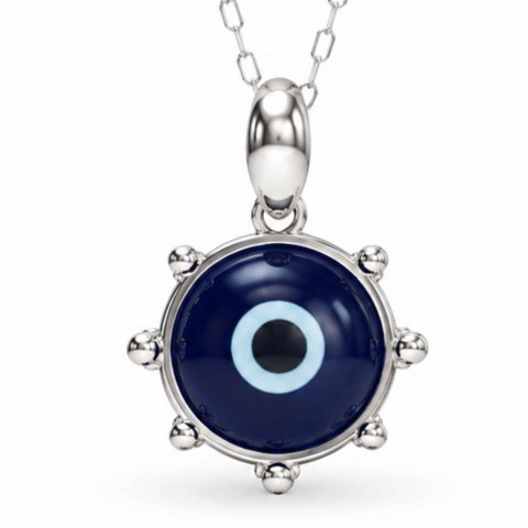 Protectie - Colier Ochiul Turcesc din Argint 925 – Protectie Energetica si Noroc
