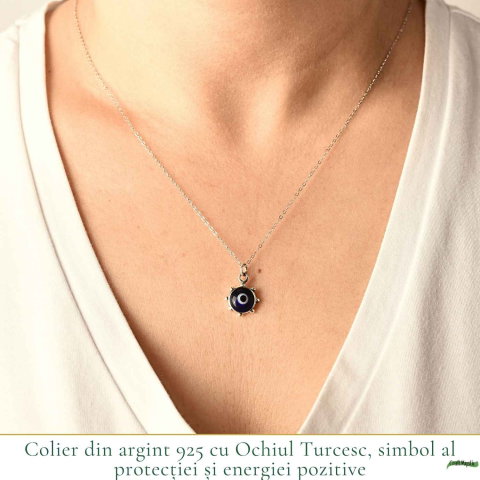 Colier Ochiul Turcesc din Argint 925 – Protectie Energetica si Noroc [1]