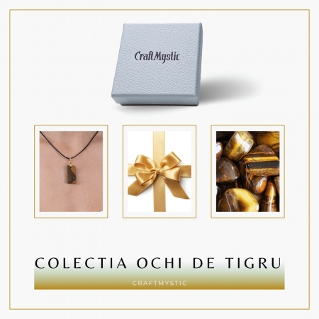 Colier cu Ochi de Tigru forma neregulata pentru Protectie si Energie Pozitiva [6]