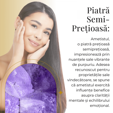 Colier Ajustabil Handmade cu Ametist "Strop de Ploaie" – Maro, Lungime Maxima 45 cm [9]