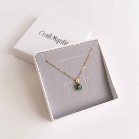 Colier cu Opal Negru fatetat si montura aurita – Protectie si claritate emotionala [1]