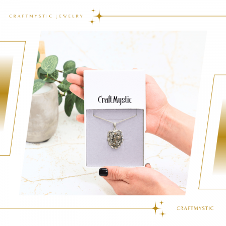 Colier Elegant cu Piatra Naturala de Pirita - Protector al Bunastarii si Prosperitatii [6]