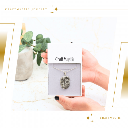 Colier Rafinat cu Piatra Naturala de Pirita 3-4 cm - Imbogateste-ti Viata cu Puterea Piritei [7]