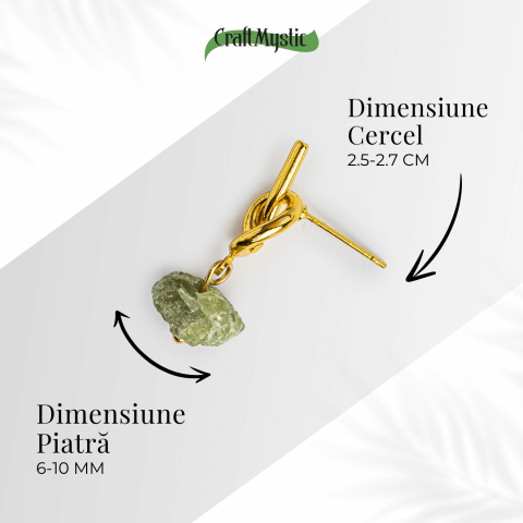 Prosperitate si Vibratie Pozitiva – Cercei cu Peridot Natural [3]