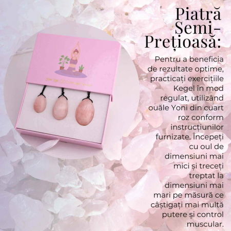 Set 3 Oua Yoni din Cuart Roz – Echilibru și Forță Interioară [2]
