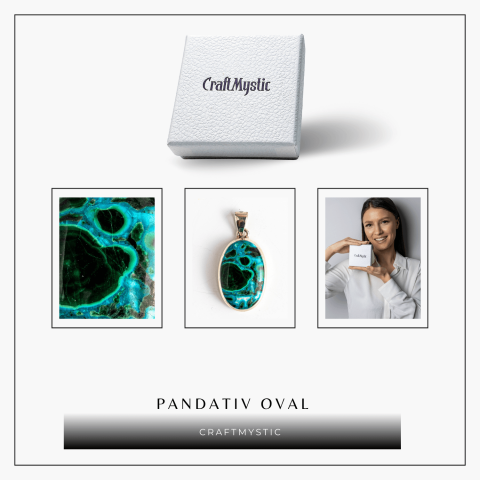 Colier Malachit si Crisocola – Protectie si Echilibru pe Argint 925 [7]