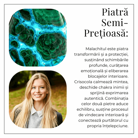 Colier Malachit si Crisocola – Protectie si Echilibru pe Argint 925 [5]