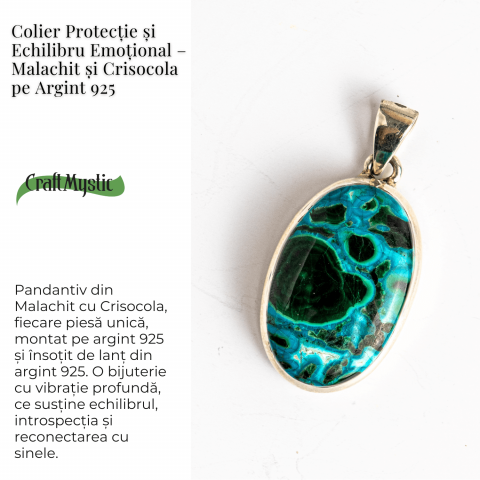 Colier Malachit si Crisocola – Protectie si Echilibru pe Argint 925 [4]