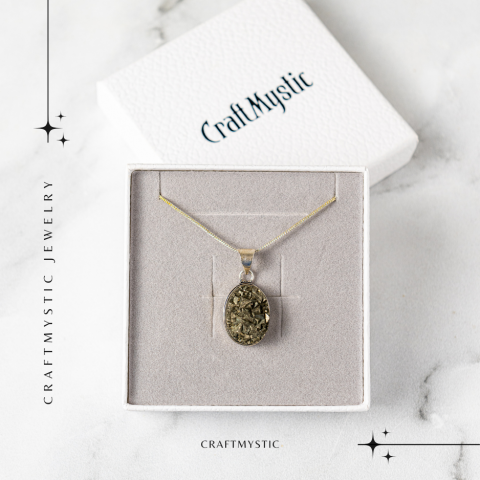 Colier Pirita Ovala – Protectie si Energie Pozitiva [5]