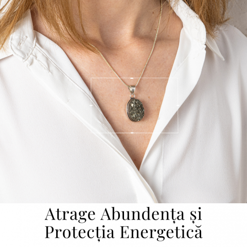 Colier Pirita Ovala – Protectie si Energie Pozitiva [1]