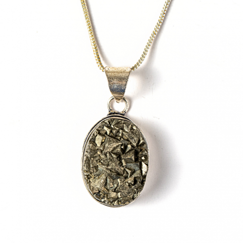 Berbec - Colier Pirita Ovala – Protectie si Energie Pozitiva