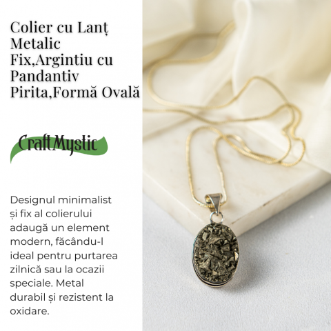 Colier Pirita Ovala – Protectie si Energie Pozitiva [2]