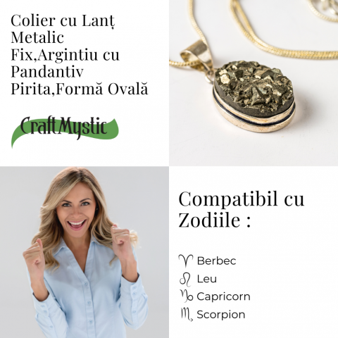 Colier Pirita Ovala – Protectie si Energie Pozitiva [3]