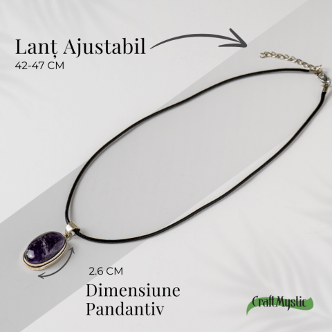 Colier cu Ametist Natural – Claritate Mentala si Echilibru Spiritual [4]