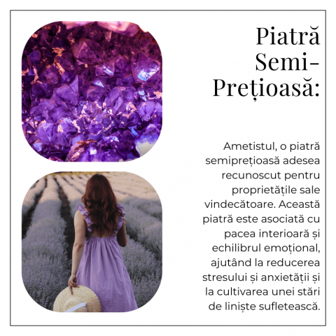 Colier cu Ametist Natural – Claritate Mentala si Echilibru Spiritual [7]