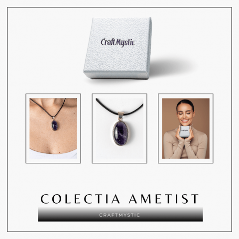 Colier cu Ametist Natural – Claritate Mentala si Echilibru Spiritual [5]