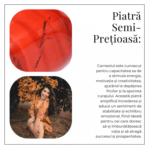 Colier ajustabil cu pandantiv oval din Carneol Natural – Vitalitate si Creativitate [7]