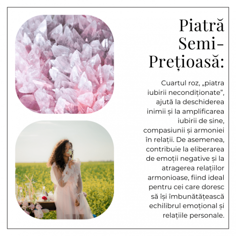 Colier reglabil cu pandantiv oval Cuart Roz – Dragoste si Echilibru Emotional [5]